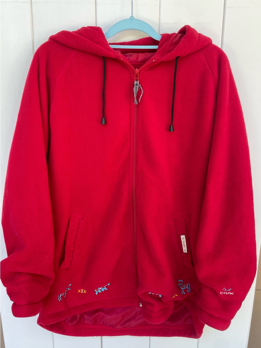 Inuk Canada Tribal Zip Up Fleece Jacket, Size XL